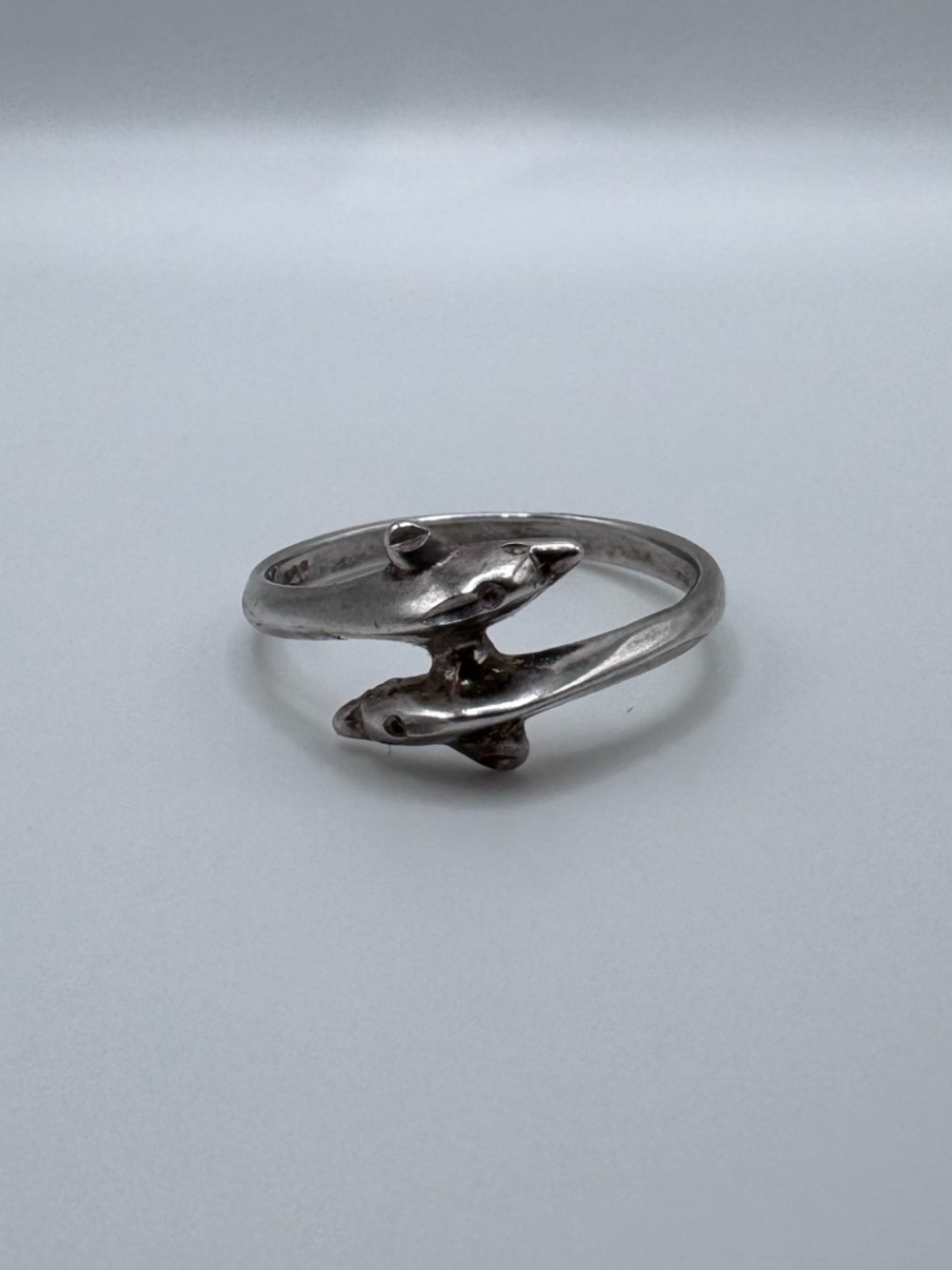 Sterling Silver 925 Dolphin Ring Sz 8.75